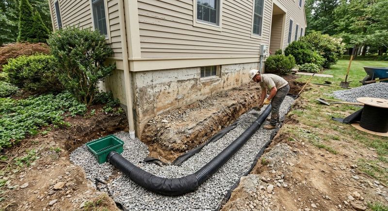 Perimeter Drain Construction in Tuscaloosa, AL
