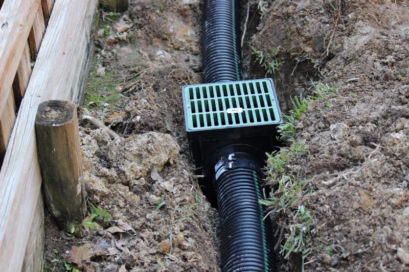 Yard Drainage Ditch Installation