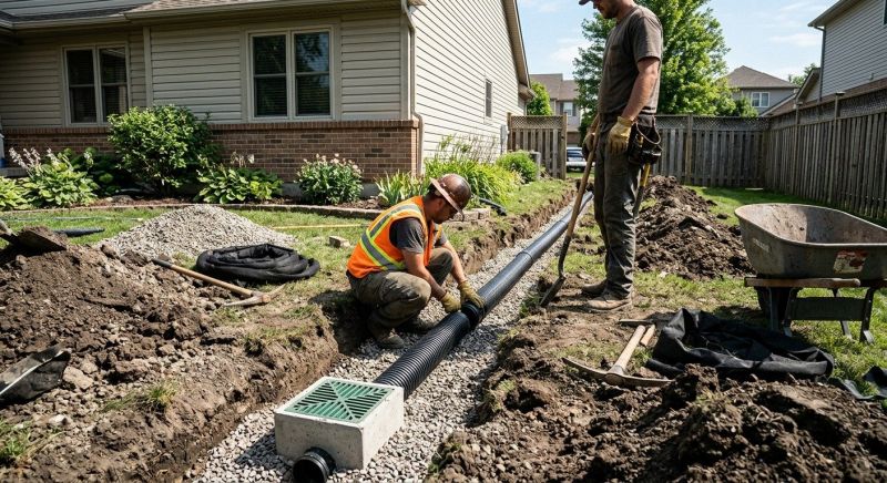 Yard Drainage Improvement in Tuscaloosa, AL